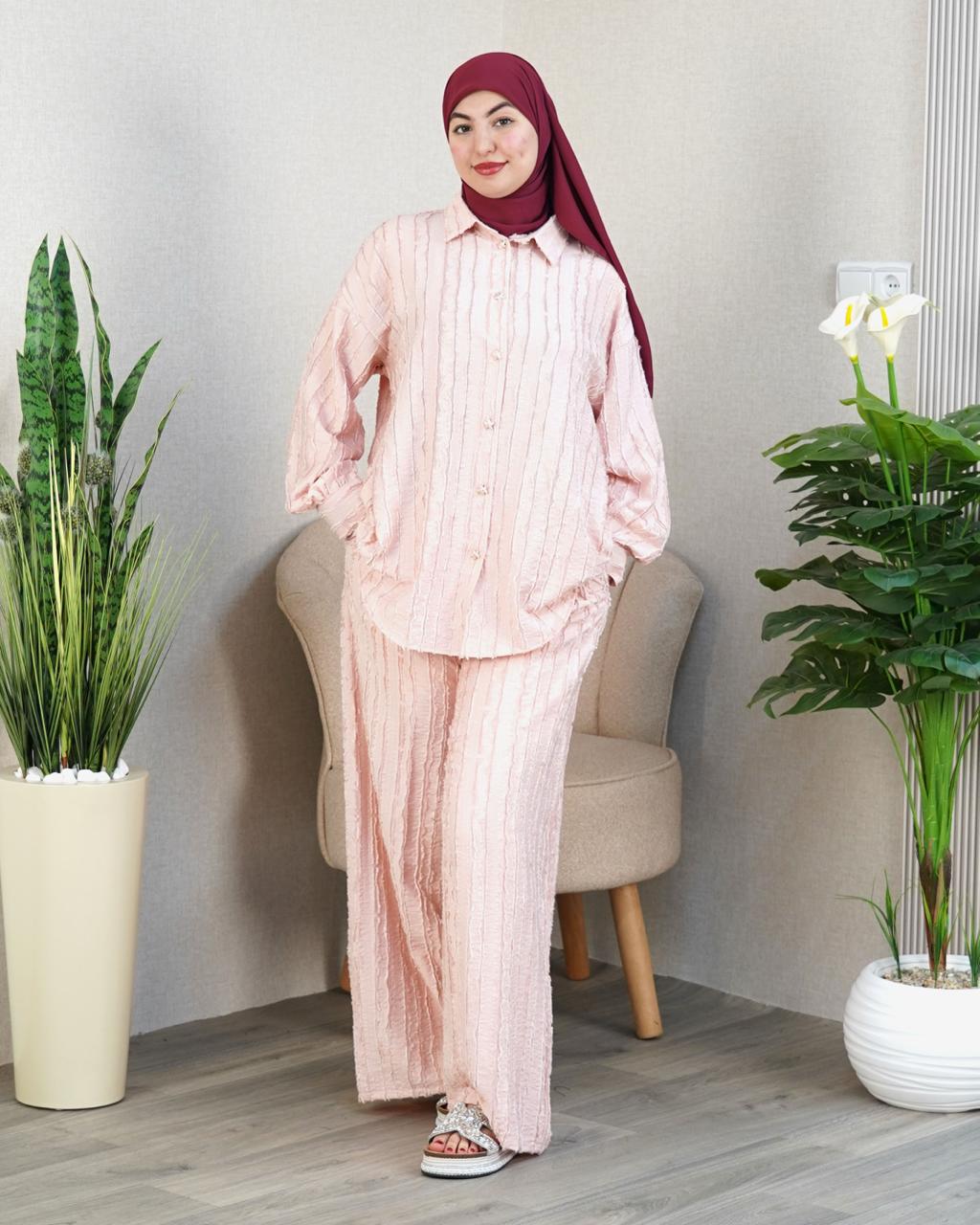 Ensemble Feathered Stripe Fabric